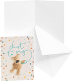 Set of 10 UK Greetings Boofle Just to Say greeting cards featuring cheerful Boofle designs for special messages.
