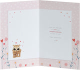 UK Greetings Boofle Mum & Dad anniversary greeting card featuring colorful illustrations and heartfelt message for special occasions.