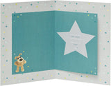 UK Greetings Boofle birthday card featuring Boofle standing on a star, perfect for celebrating a son’s special day.