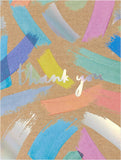UK Greetings bright holographic thank you greeting cards, set of 10, featuring colorful, shiny designs for expressing gratitude.