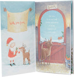 UK Greetings Christmas greeting card featuring Rudolph and Santa design from the Brilliant Grandson storybook collection.