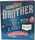 UK Greetings Brother Text greeting card featuring a heartfelt message, designed for celebrating brothers on special occasions.
