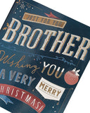UK Greetings Brother Text greeting card featuring a heartfelt message, perfect for celebrating brothers on special occasions.