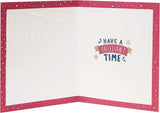 UK Greetings Brother Text greeting card featuring the word "Brother" in bold, suitable for celebrating brothers on special occasions.