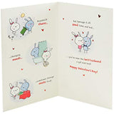 UK Greetings Bunny Husband Valentine's Day card featuring a cute bunny illustration and heartfelt poem inside.