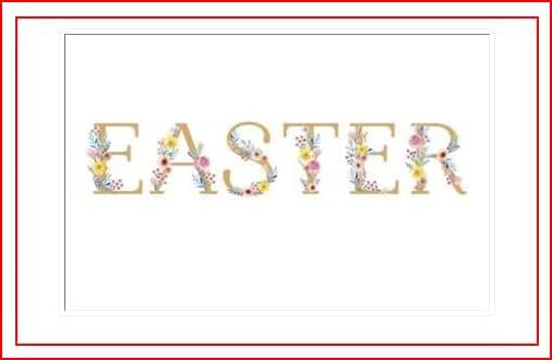 UK Greetings Easter greeting card featuring colorful floral and festive designs, perfect for celebrating the holiday.