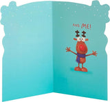 Funny reindeer Christmas card for boyfriend by UK Greetings, featuring festive holiday design and humorous message.