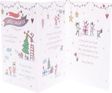 UK Greetings Christmas card for daughter featuring a heartfelt doodle design with festive holiday motifs.