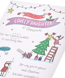 UK Greetings Christmas card for daughter featuring a heartfelt doodle design, perfect for celebrating the holiday season.