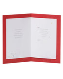 UK Greetings Christmas card for daughter and son-in-law featuring a shooting star design, with festive holiday imagery.