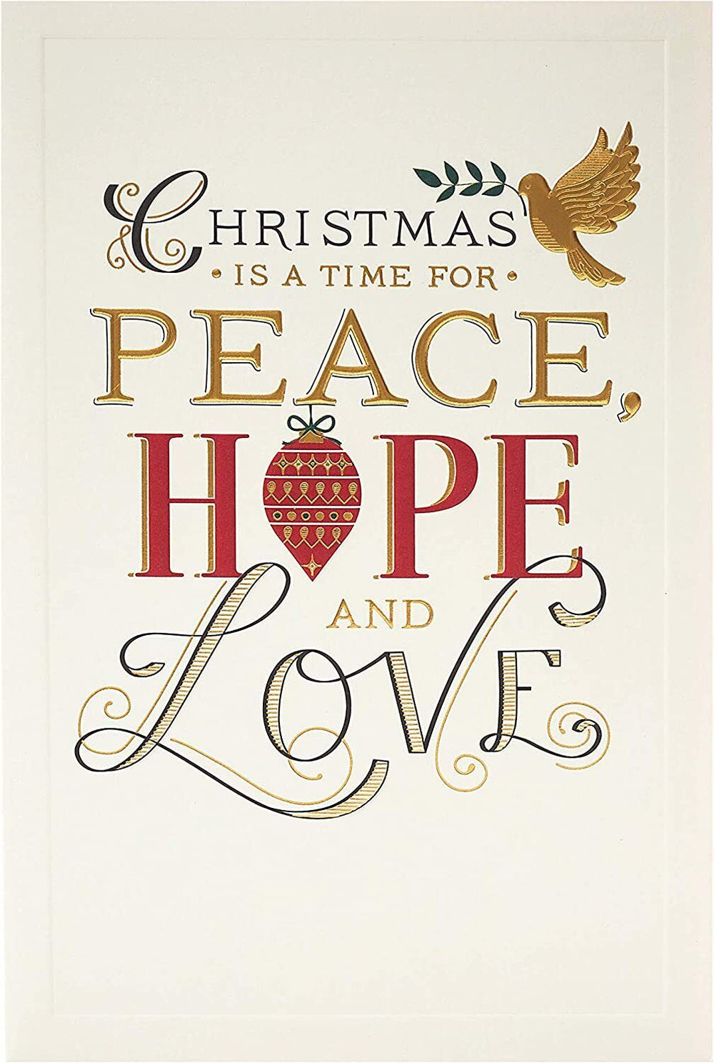 UK Greetings Christmas card featuring a peaceful religious scene for the holiday season, perfect for Christmas greetings.