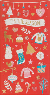 UK Greetings Christmas money wallet card featuring festive holiday design and space for cash or gift card inside.