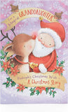 UK Greetings Christmas Story greeting card featuring a festive design for granddaughter, perfect for holiday wishes.