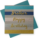 UK Greetings classic birthday card for brother, featuring colorful design and cheerful message, perfect for celebrating a special day.