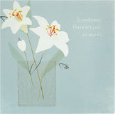 UK Greetings condolence sympathy card with heartfelt message, designed for expressing support and comfort during difficult times.
