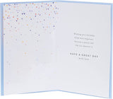 Contemporary UK Greetings Dad birthday card featuring modern design and cheerful message, perfect for celebrating fathers.