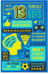 UK Greetings Cool Gamer Games 13th Birthday Card featuring vibrant gaming-themed design and colorful graphics for teen birthdays.