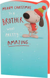UK Greetings Christmas card featuring crackers design, perfect for brothers, with festive holiday imagery and greeting text.