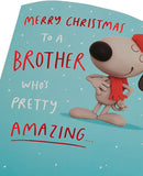 UK Greetings Christmas cracker greeting card for brother, featuring festive holiday design and cheerful message for Christmas.