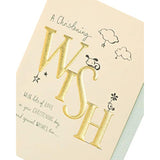 UK Greetings cute Christening card featuring colorful designs, suitable for both him and her, with a heartfelt Christening wish.