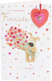UK Greetings Boofle fiancée birthday card featuring a cute design with colorful illustrations and festive elements.