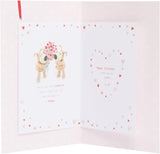 UK Greetings Boofle fiancée birthday card featuring a cute design with colorful illustrations for special celebrations.
