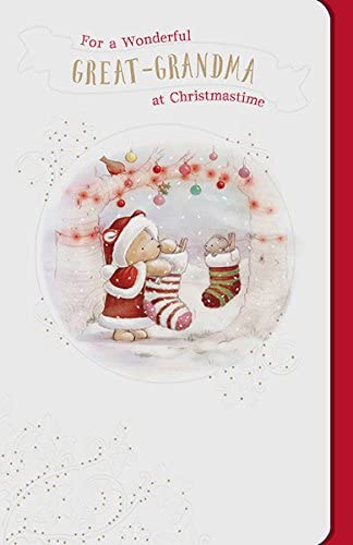 UK Greetings Cute Great Grandma Christmas Card featuring festive holiday design and cheerful illustrations for special occasions