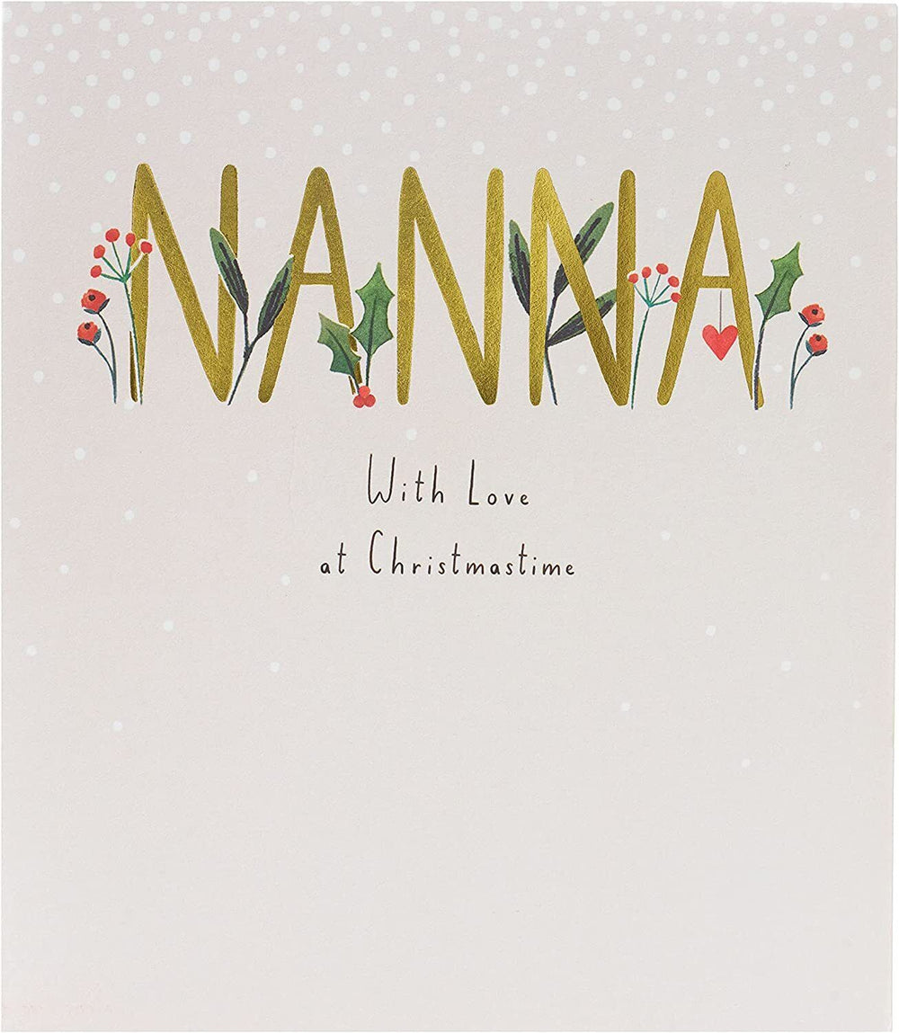 UK Greetings Cute Nanna Christmas Card featuring festive holiday design and cheerful message for special grandmothers