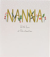 UK Greetings Cute Nanna Christmas Card featuring festive holiday design and cheerful message for special grandmothers