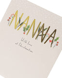 UK Greetings Cute Nanna Christmas Card, festive greeting card with holiday-themed design and cheerful message for Nanna.