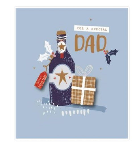 UK Greetings Dad Christmas Card featuring festive design, perfect for holiday greetings to dads.
