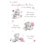UK Greetings daughter-in-law birthday card featuring a cute illustrated elephant, perfect for celebrating her special day.