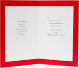 UK Greetings Daydreams Christmas card featuring dual presents for son and daughter-in-law, with festive holiday design.