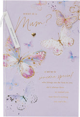 UK Greetings Delicate Butterflies Mum birthday greeting card featuring floral butterfly design and heartfelt message.