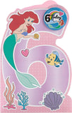 Disney Ariel 6th birthday greeting card by UK Greetings featuring an illustration of Ariel from The Little Mermaid.