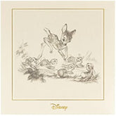 UK Greetings Disney Bambi original sketch blank birthday card with Bambi illustration, perfect for sending birthday wishes.