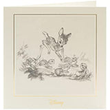 UK Greetings Disney Bambi blank birthday card featuring original sketch illustration, perfect for sending heartfelt wishes.