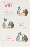 Disney Lady and the Tramp Valentines Day greeting card by UK Greetings featuring charming Disney characters for Valentine's Day.