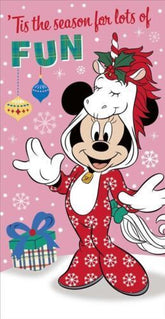 Disney Minnie Mouse Christmas money wallet card from UK Greetings featuring festive holiday design and character illustration.