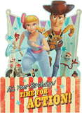Disney Toy Story 4 Woody pop-up birthday greeting card by UK Greetings featuring Woody in a colorful birthday scene.