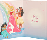 UK Greetings Disney The Little Mermaid Ariel 4th birthday greeting card featuring Ariel under the sea with colorful ocean scenery.