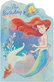 Disney The Little Mermaid Ariel birthday card by UK Greetings featuring Ariel and underwater scene for special celebrations.