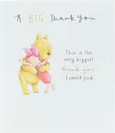 UK Greetings Disney Winnie the Pooh Piglet thank you card featuring Piglet from Winnie the Pooh on a colorful greeting card design.