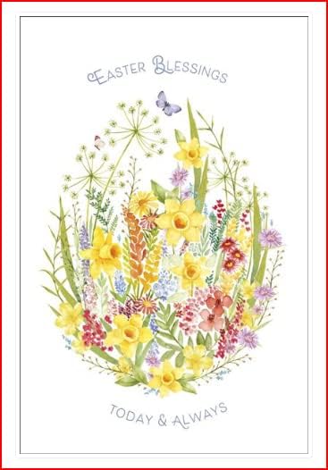 UK Greetings Easter card featuring Easter blessings for today and always, with colorful festive design and seasonal imagery.