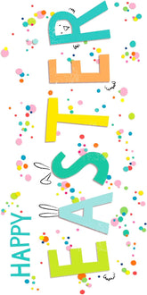 UK Greetings Easter open money wallet gift card featuring festive design and "Make Happy" message for celebrating Easter.