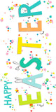 UK Greetings Easter open money wallet gift card featuring festive design and "Make Happy" message for celebrating Easter.