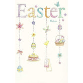 UK Greetings Easter Wishes Card featuring colorful spring flowers and festive holiday designs for celebrating Easter.