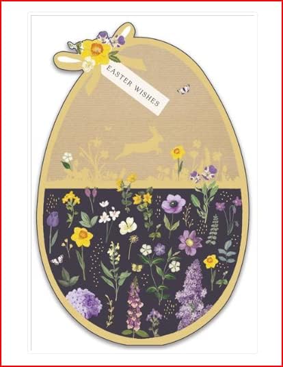 UK Greetings Egg Easter Card featuring colorful Easter eggs and cheerful wishes, perfect for celebrating the holiday.