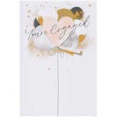 UK Greetings engagement card for him, her, or friend with balloon design and envelope, ideal for celebrating special moments.