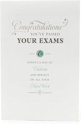 UK Greetings exam congratulations greeting card featuring a colorful design to celebrate passing results.